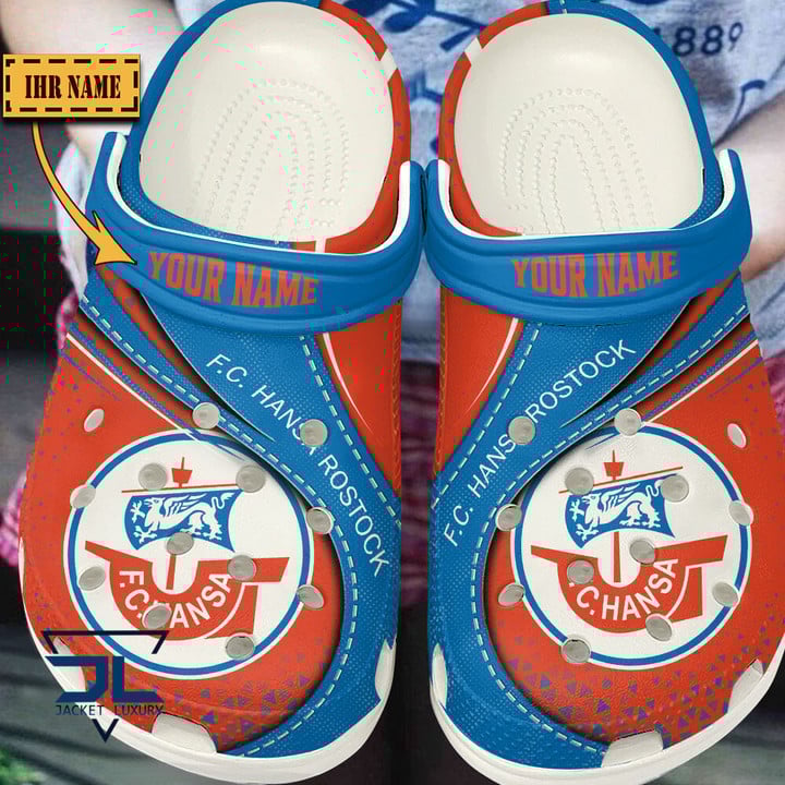 FC Hansa Rostock Liga Sport Crocs Crocband Clogs Shoes Comfortable For Men Women and Kids