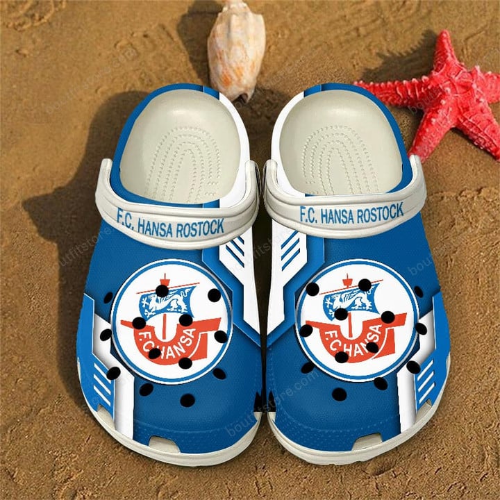 FC Hansa Rostock Liga Sport Crocs Crocband Clogs Shoes Comfortable For Men Women and Kids