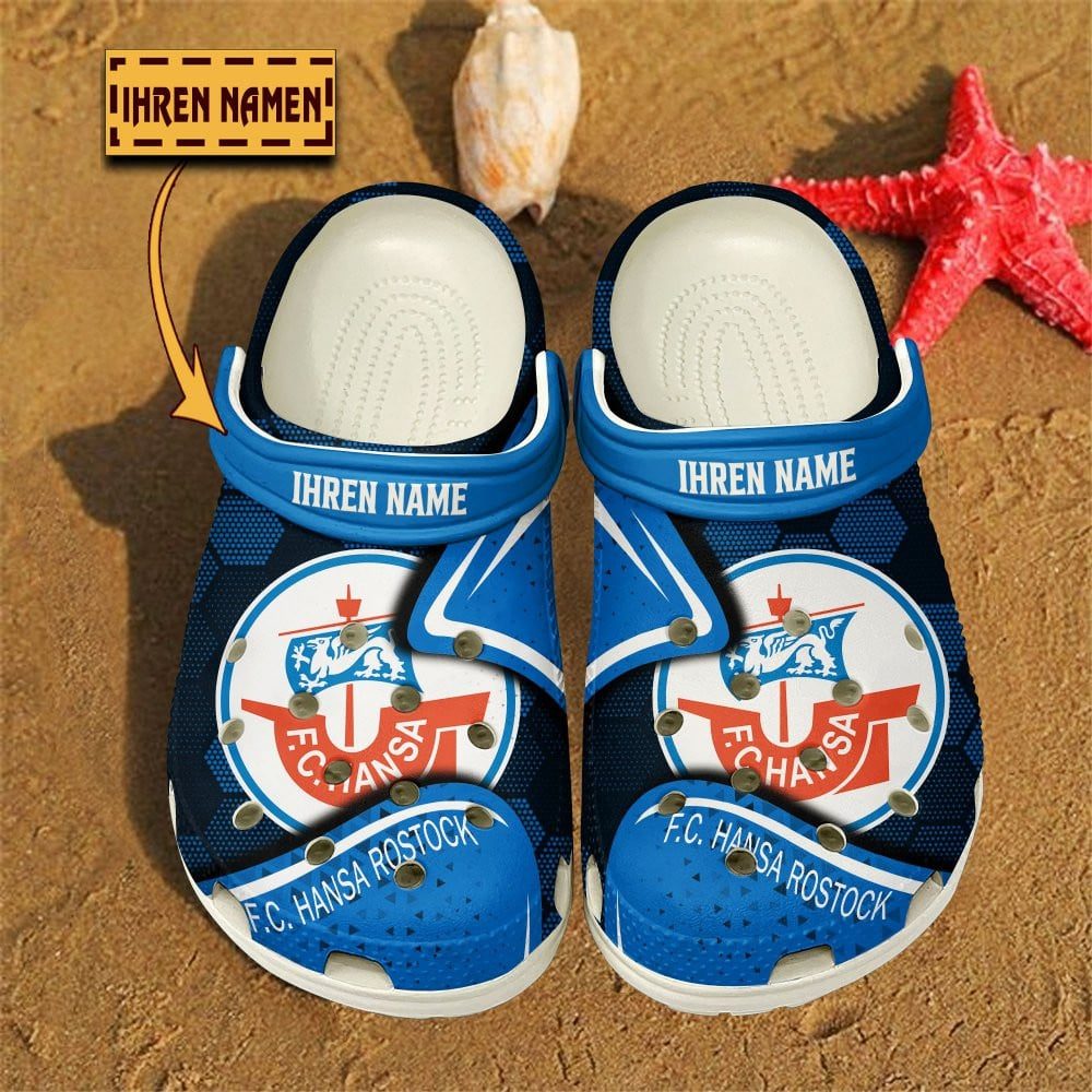 FC Hansa Rostock Liga Sport Crocs Crocband Clogs Shoes Comfortable For Men Women and Kids