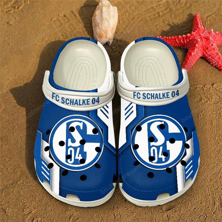 FC Schalke 04 Bundesliga Sport Crocs Crocband Clogs Shoes Comfortable For Men Women and Kids