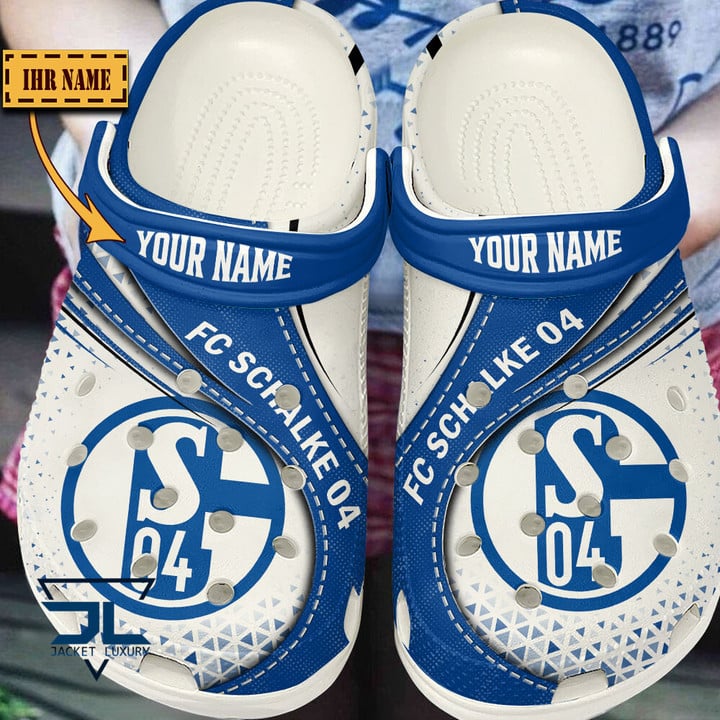 FC Schalke 04 Bundesliga Sport Crocs Crocband Clogs Shoes Comfortable For Men Women and Kids