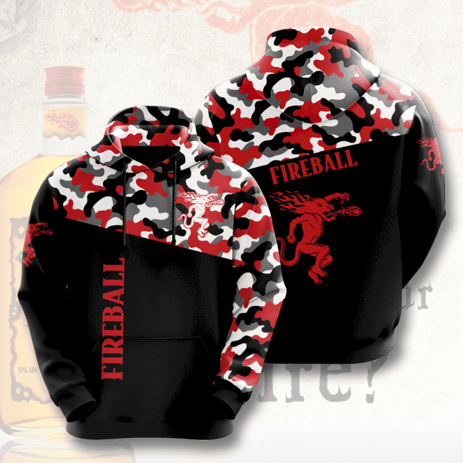 FCW Fireball Cinnamon 3D All Over Print Hoodie, Zip Hoodie