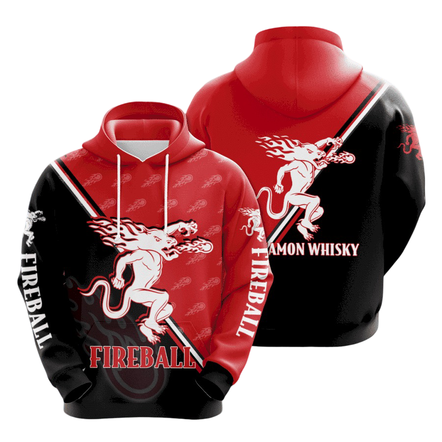 FCW Fireball Cinnamon 3D All Over Print Hoodie, Zip Hoodie