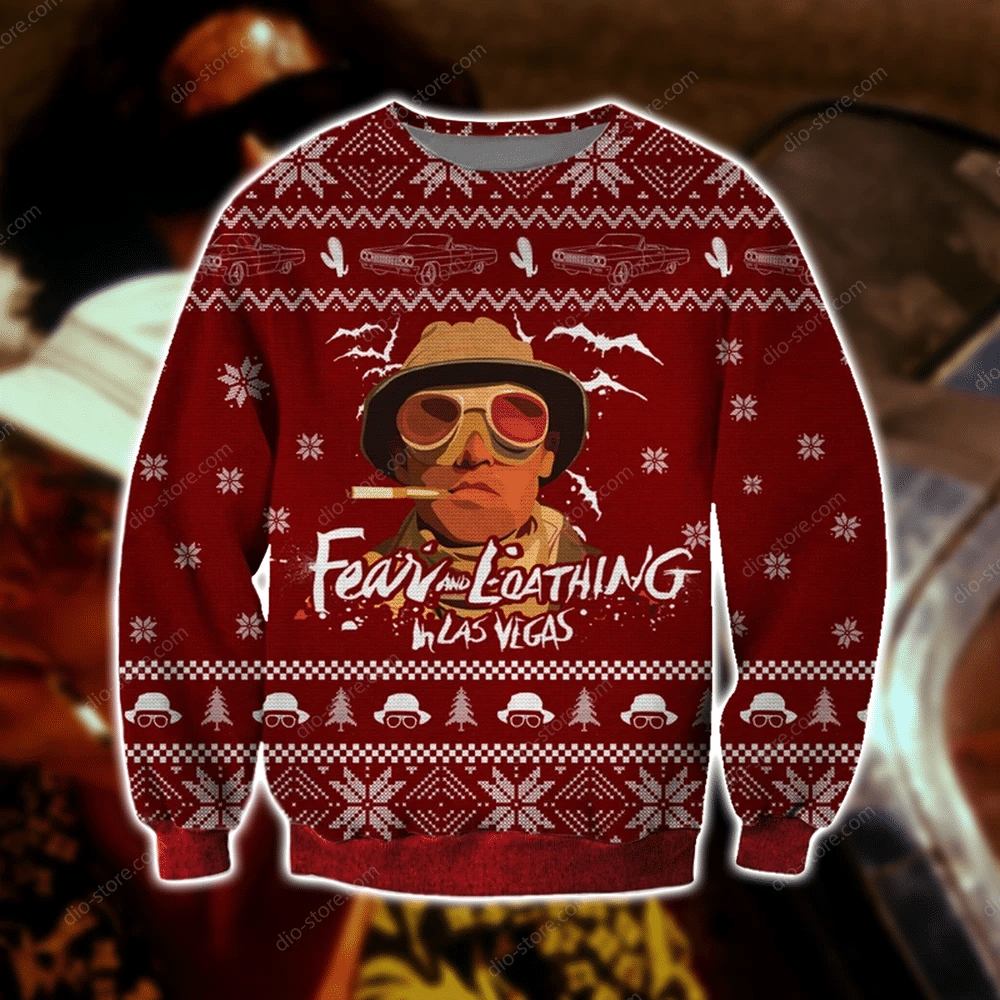 Fear And Loathing In Lvs Knitting Pattern 3D Print Ugly Christmas Sweater Adult 3D Funny Matching for family