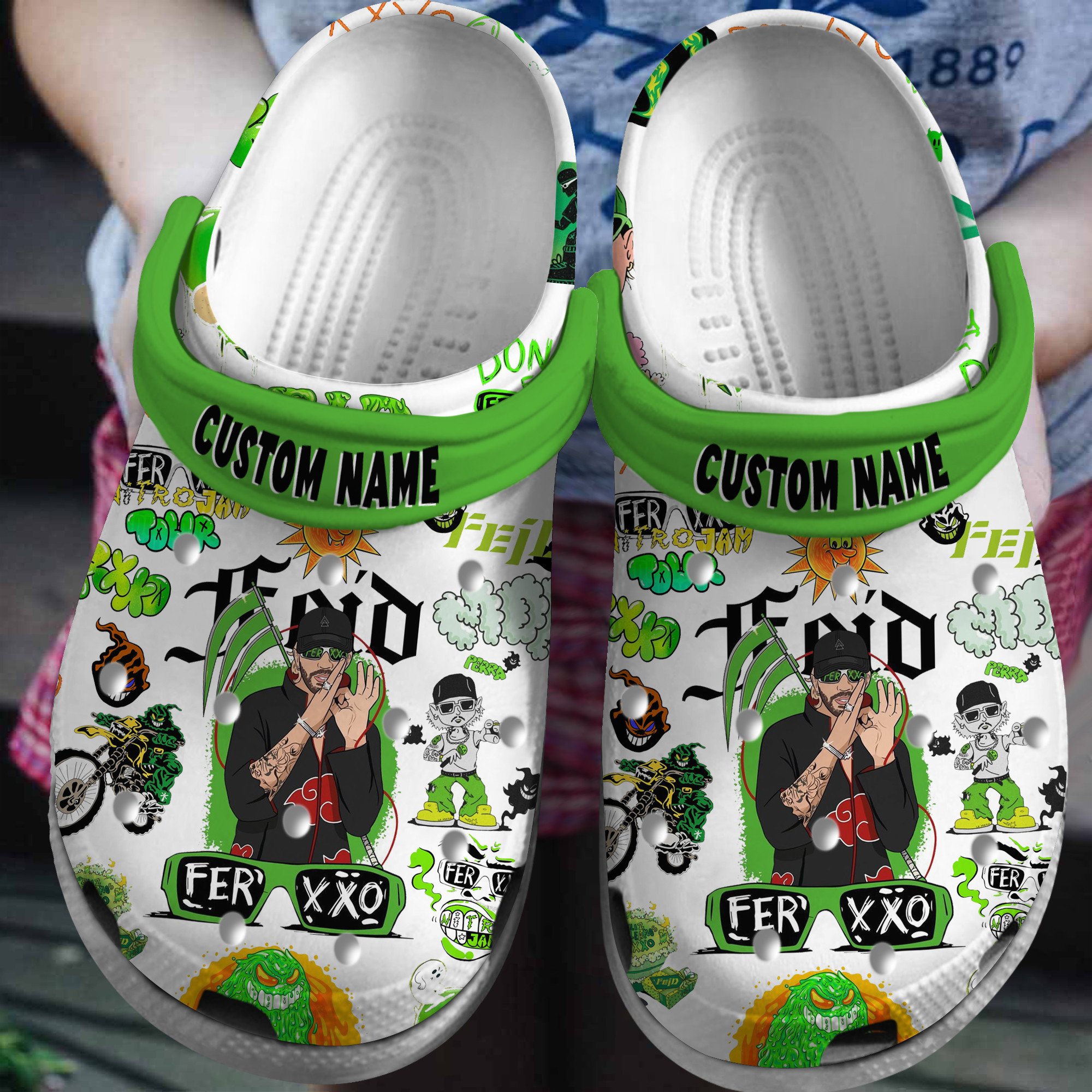 Feid Music Crocs Crocband Clogs Shoes Comfortable For Men Women and Kids