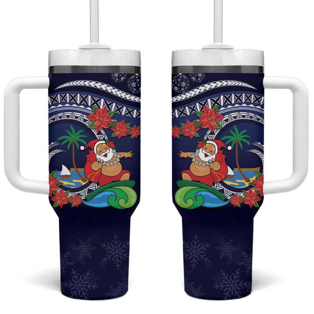 Felis Pusgua Guam Santa Merry Christmas with Polynesian Tribal Custom Stanley Cup 40 oz 30 oz Tumbler With HandleTVC2301373