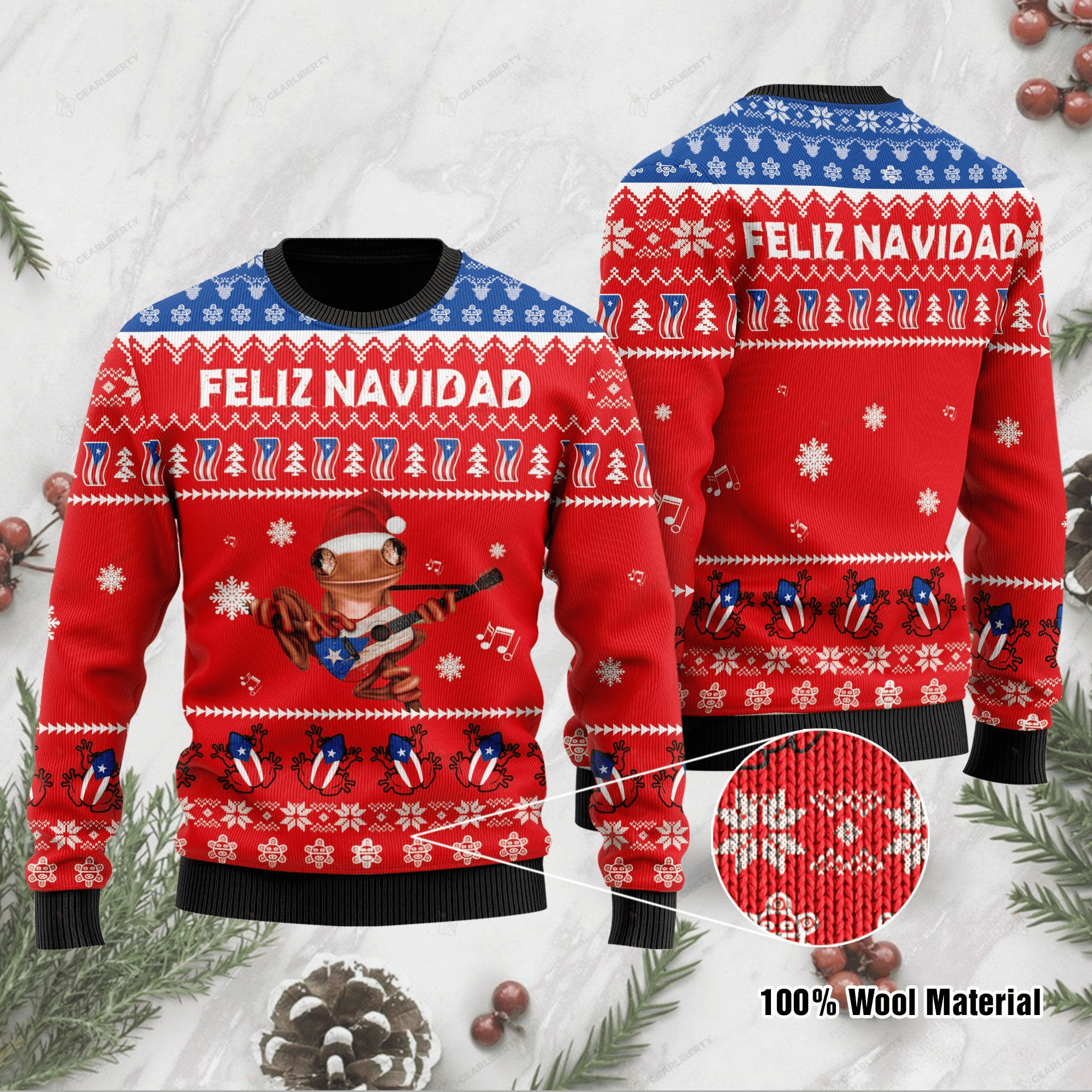 Feliz Navidad Ugly Christmas Sweater Adult 3D Funny Matching for family