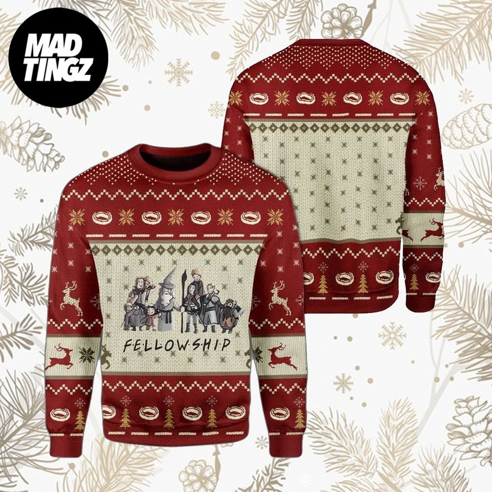 Fellowship Lord Of The Ring Ugly Christmas Sweater