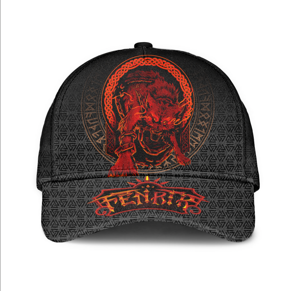 Fenrir Norse 3D Classic Cap 3D Baseball Caps Trucker Hats Custom Hats Gifts For Men & Women