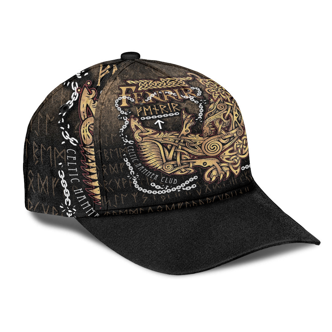 Fenrir Ragnarok Viking Monster Wolf Classic Cap 3D Baseball Caps Trucker Hats Custom Hats Gifts For Men & Women