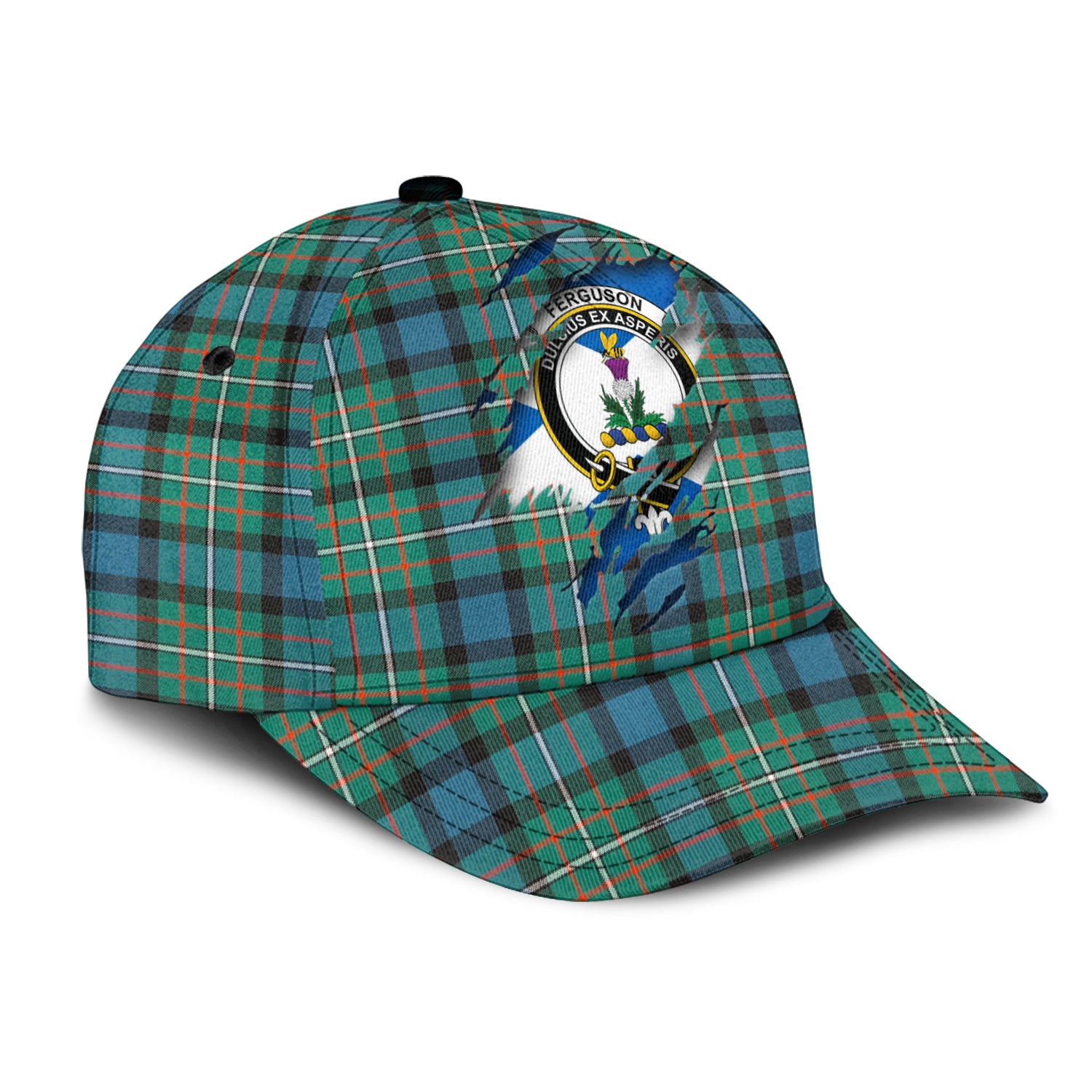 Ferguson Ancient Tartan Plaid Cap, Family Crest In Me Style Tartan Baseball Cap TS23 Trucker Hats Custom Hats Gifts For Men & Women