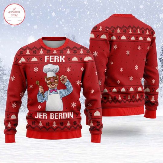 Ferk Jer Berdin Chef Ugly Christmas Sweater - Image 3