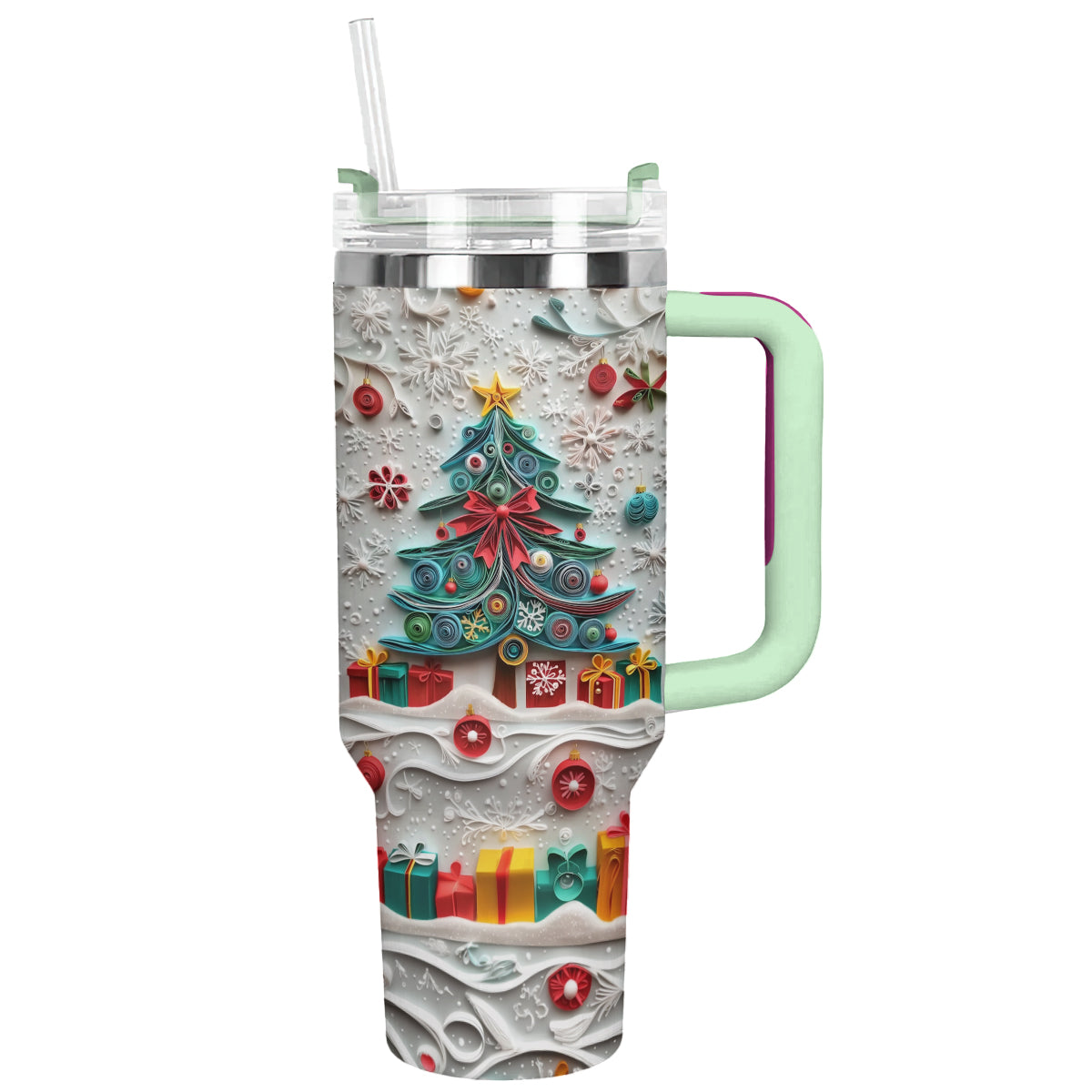 Festive Christmas Tree Custom Stanley Cup 40 oz 30 oz Tumbler With HandleTVC2301499