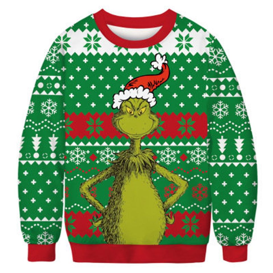 Festive Holiday Christmas funny character Sweater