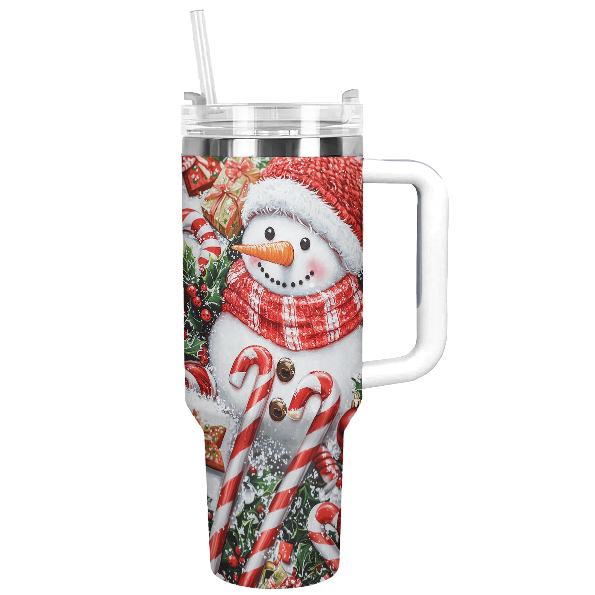 Festive Snowman Christmas Custom Stanley Cup 40 oz 30 oz Tumbler With HandleTVC2301485