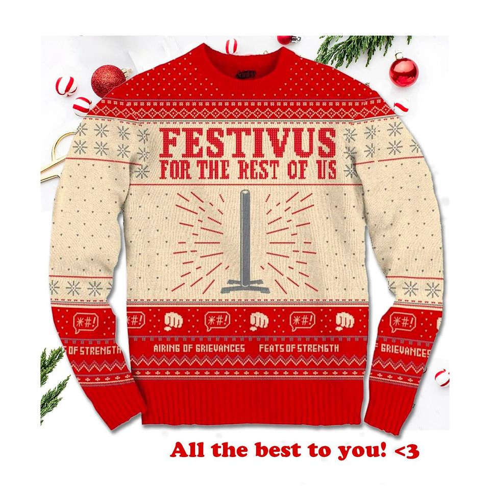 FestivusSeinfeld Movie Love Ugly Christmas Knitted Sweater