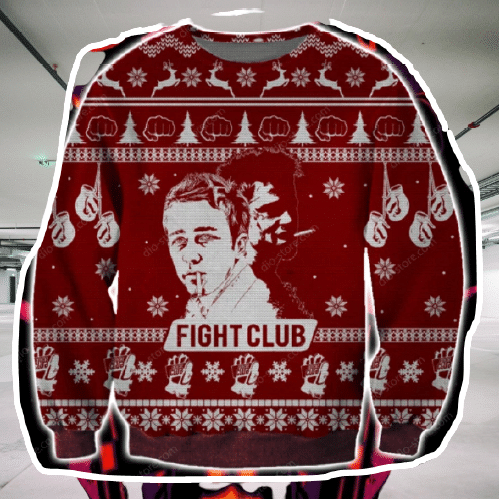 Fight Club Ugly Christmas Sweater Adult 3D Funny Matching for family