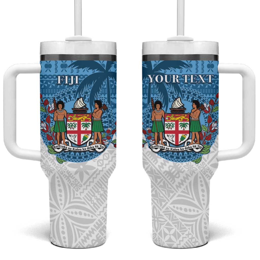 Fiji Coat Of Arms Tagimoucia With Fijian Tapa Custom Stanley Cup 40 oz 30 oz Tumbler With HandleTVC2301355