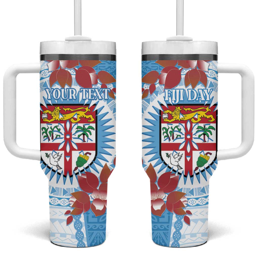 Fiji Day Fijian Tapa Mix Tagimoucia Blue Custom Stanley Cup 40 oz 30 oz Tumbler With HandleTVC2301362