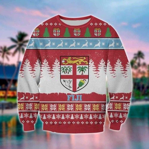 Fiji Island Country Ugly Christmas Sweater Adult 3D Funny Matching for family