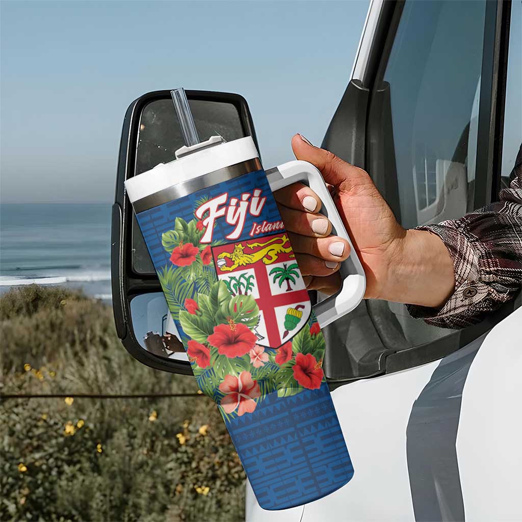 Fiji Island Tropical Flowers and Tapa Custom Stanley Cup 40 oz 30 oz Tumbler With HandleTVC2301399 - Image 7