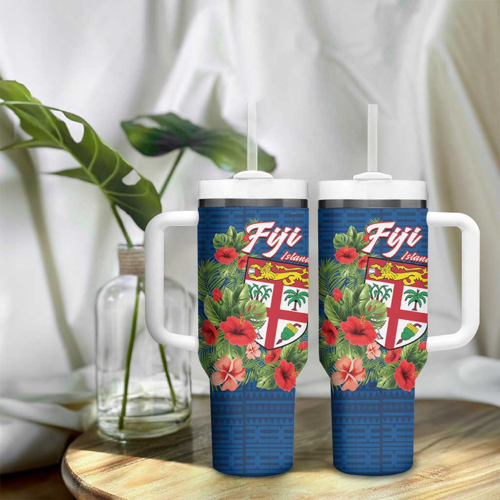 Fiji Island Tropical Flowers and Tapa Custom Stanley Cup 40 oz 30 oz Tumbler With HandleTVC2301399 - Image 9