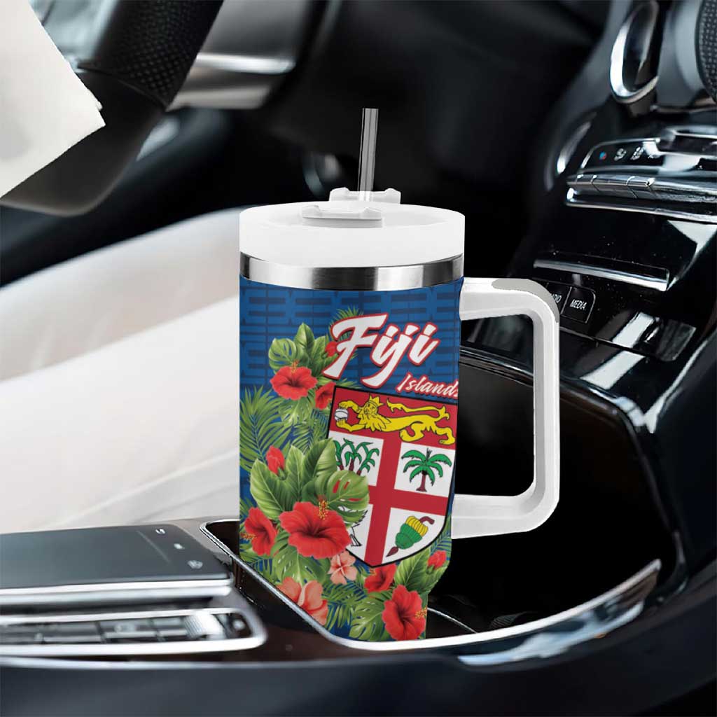 Fiji Island Tropical Flowers and Tapa Custom Stanley Cup 40 oz 30 oz Tumbler With HandleTVC2301399 - Image 8