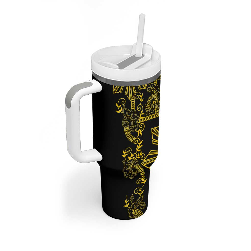 Filipino Sun Tribal Tattoo Philippines Inspired Barong Simple Gold Custom Stanley Cup 40 oz 30 oz Tumbler With HandleTVC2301370 - Image 2