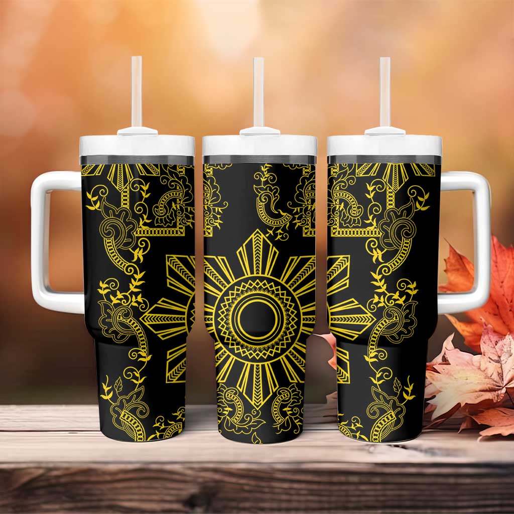 Filipino Sun Tribal Tattoo Philippines Inspired Barong Simple Gold Custom Stanley Cup 40 oz 30 oz Tumbler With HandleTVC2301370 - Image 4