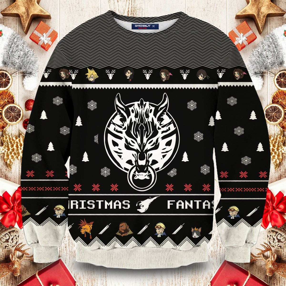 Final Fantasy Cloud Ugly Christmas Sweater Adult 3D Funny Matching for family
