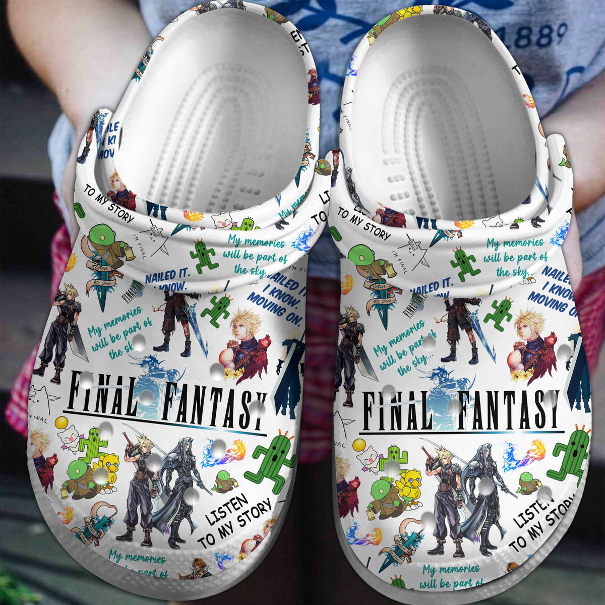 Final Fantasy Games Crocs Crocband Clogs Shoes Comfortable For Men Women and Kids