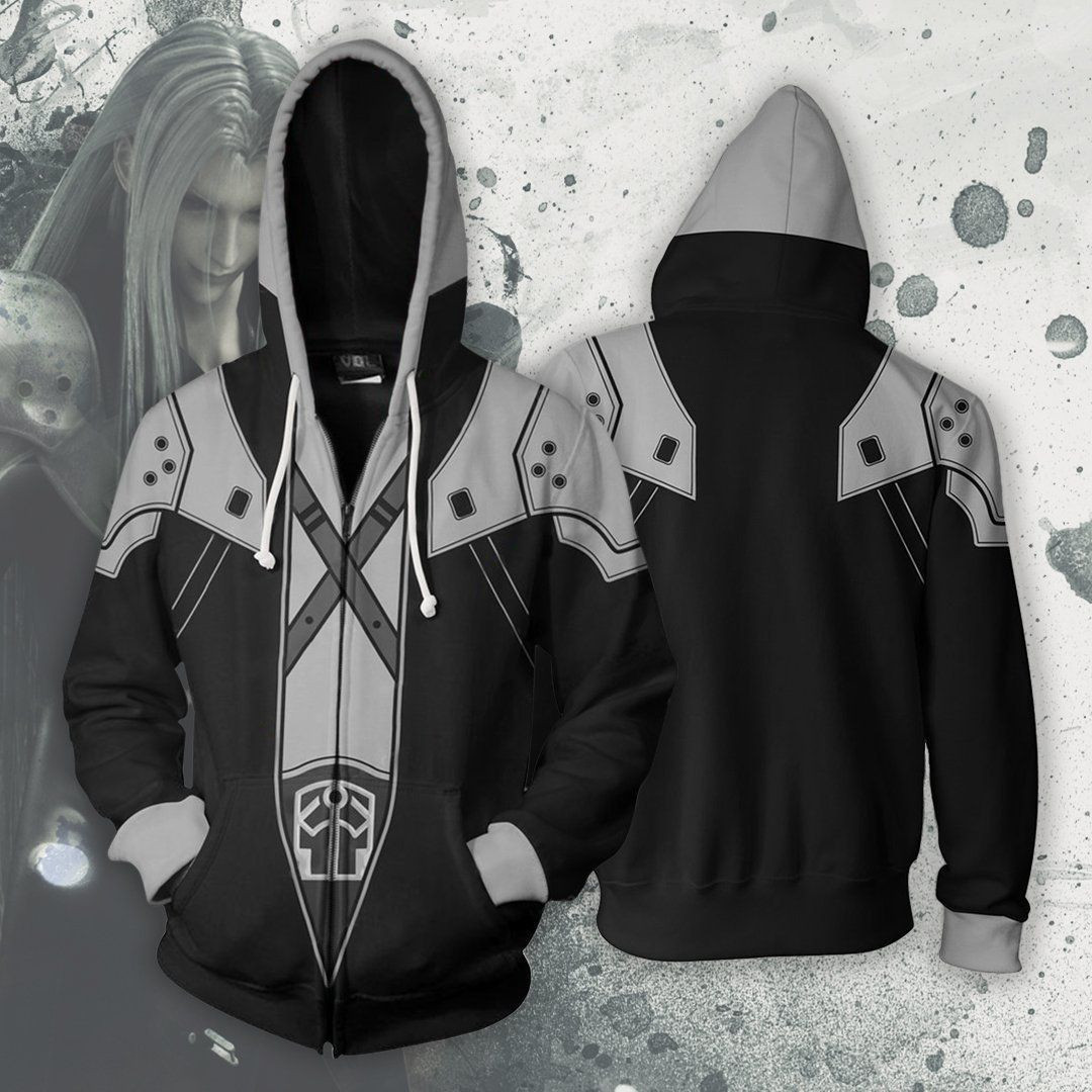 FINAL FANTASY Sephiroth Cosplay 3D All Over Print Hoodie, Zip Hoodie