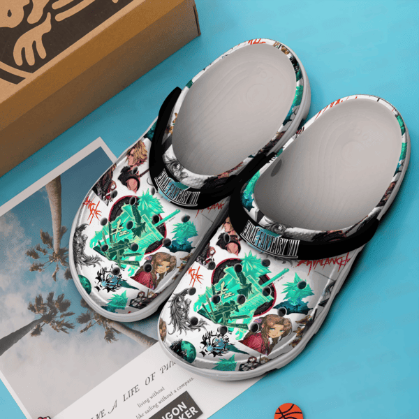 Final Fantasy VII Rebirth Movie Crocs Crocband Clogs Shoes Comfortable For Men Women and Kids - Image 2