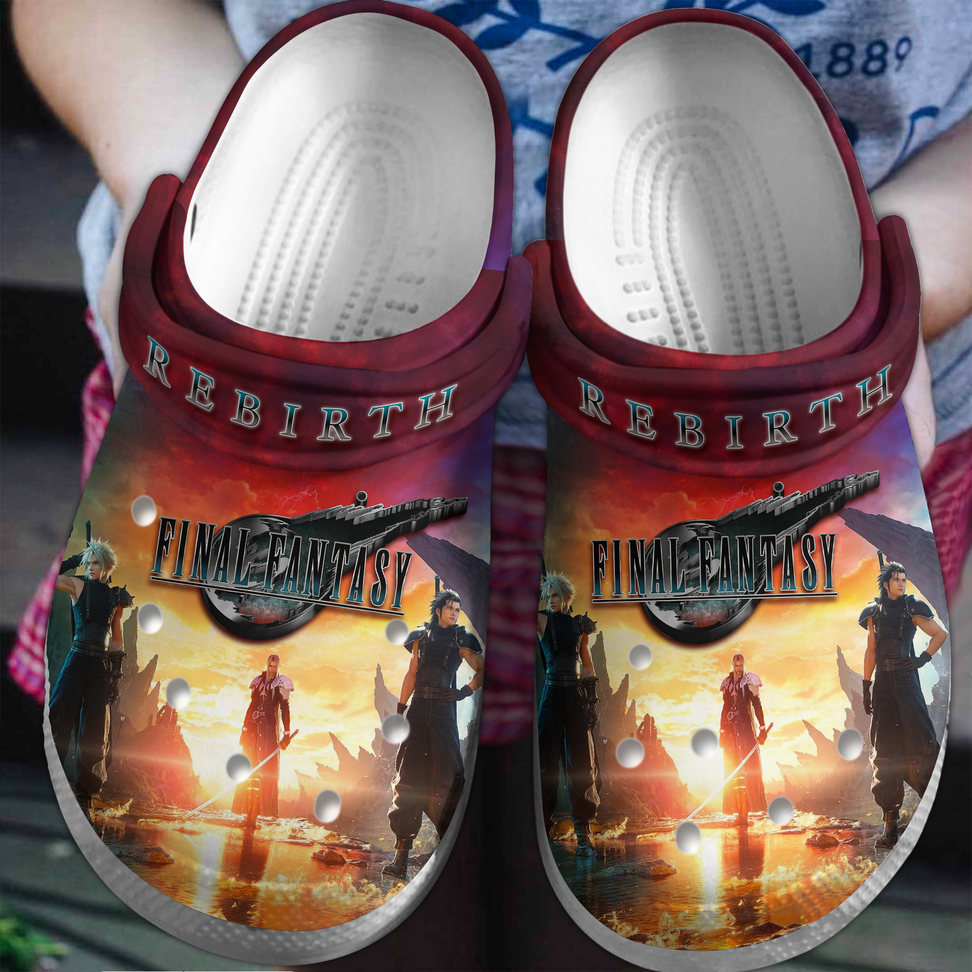 Final Fantasy VII Rebirth Movie Crocs Crocband Clogs Shoes Comfortable For Men Women and Kids