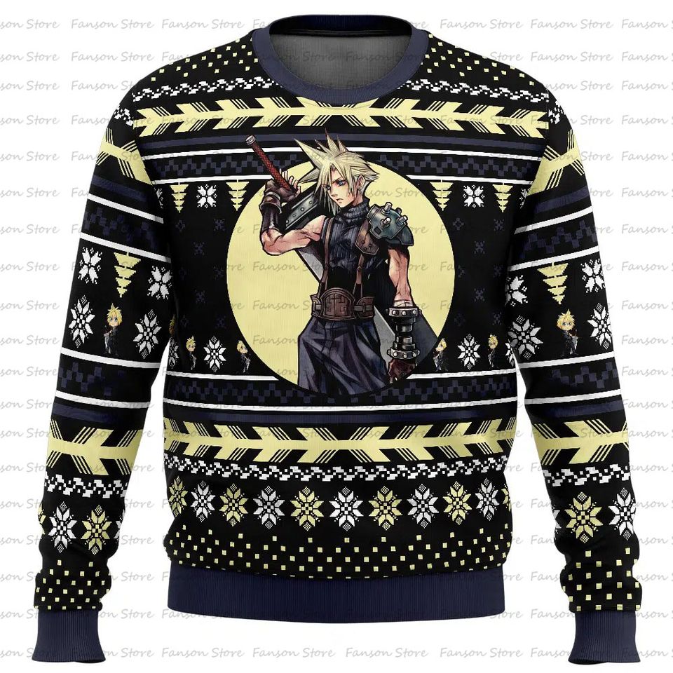 Final Nette-Pull de Noe'l Anime Cartoon Pour Hommes Et Femmes