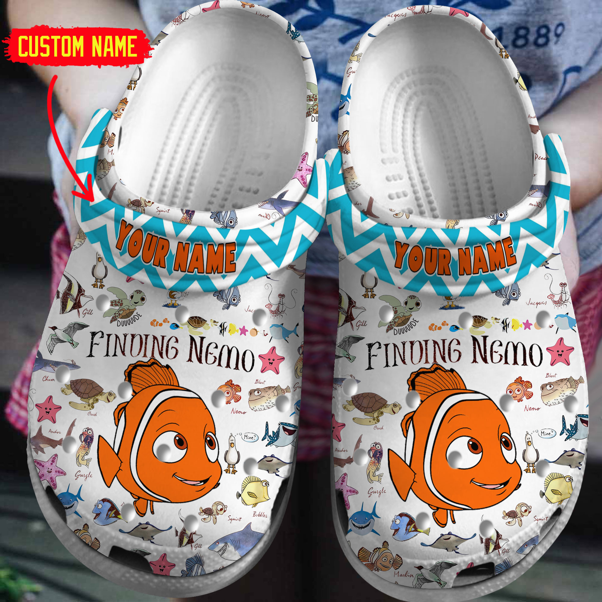 Finding Nemo Cartoon Crocs Crocband Clogs Shoes Comfortable For Men Women and Kids