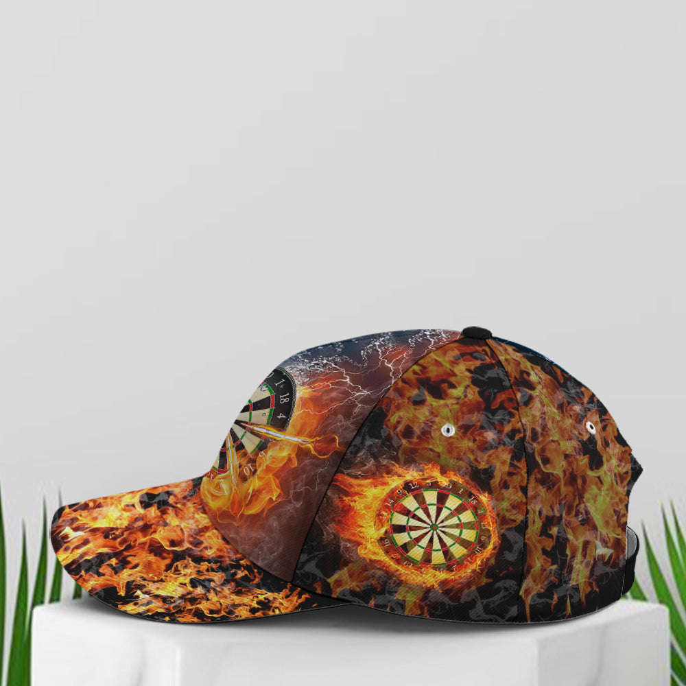 Fire And Water Darts Baseball Cap Trucker Hats Custom Hats Gifts For Men & Women