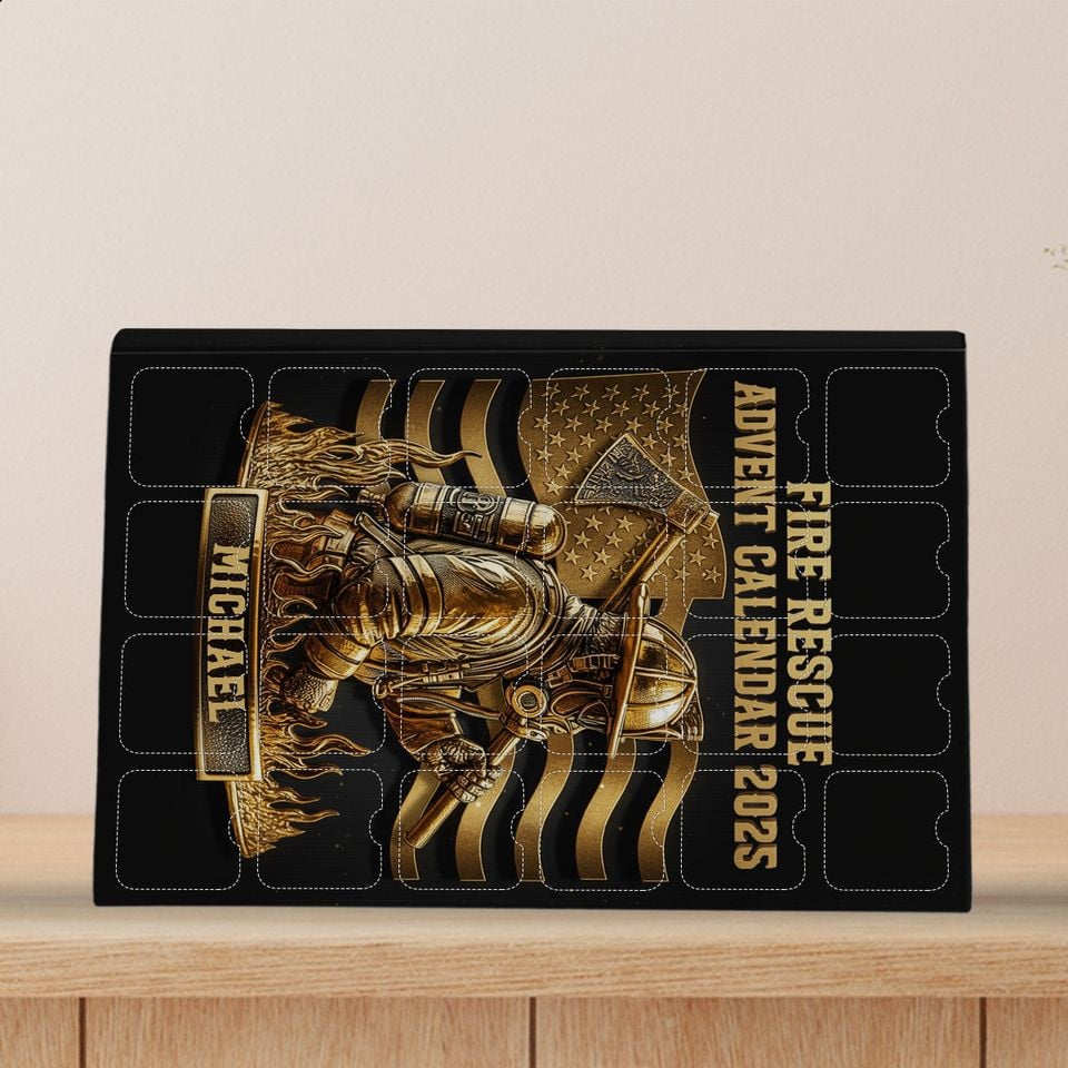 Fire Department Collection - Personalized Firefighter Advent Calendar With Ornaments - Image 3