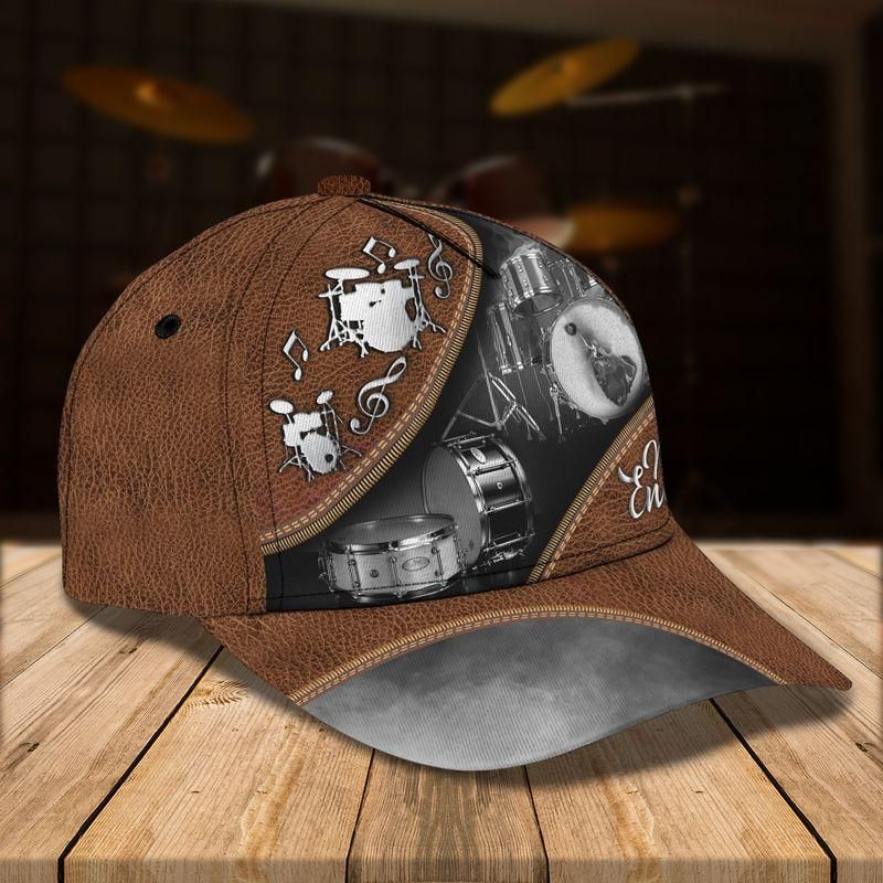 Fire Drum Kit Brown Classic Cap Baseball Cap For Drum Lovers Trucker Hats Custom Hats Gifts For Men & Women