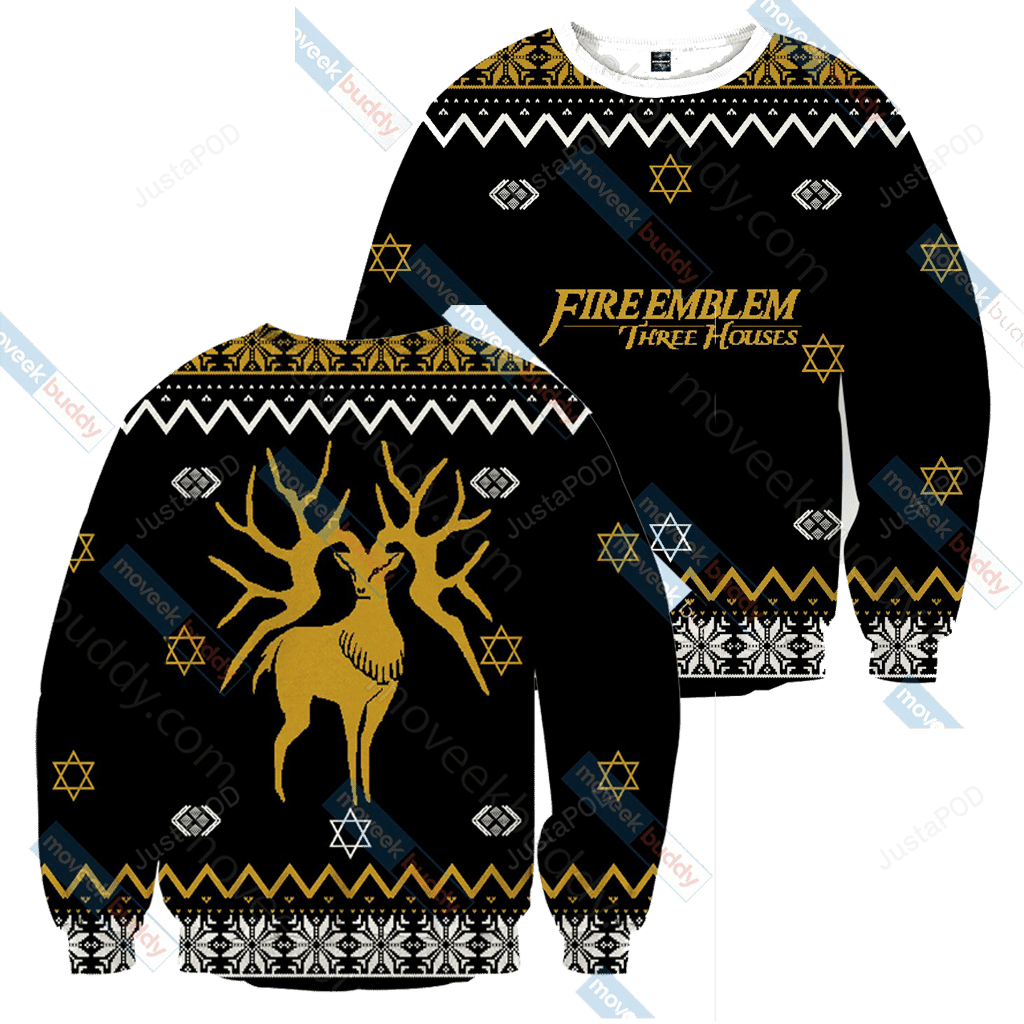 Fire Emblem Three Houses The Golden Deer Christmas Ugly Christmas Sweater Adult 3D Funny Matching for family