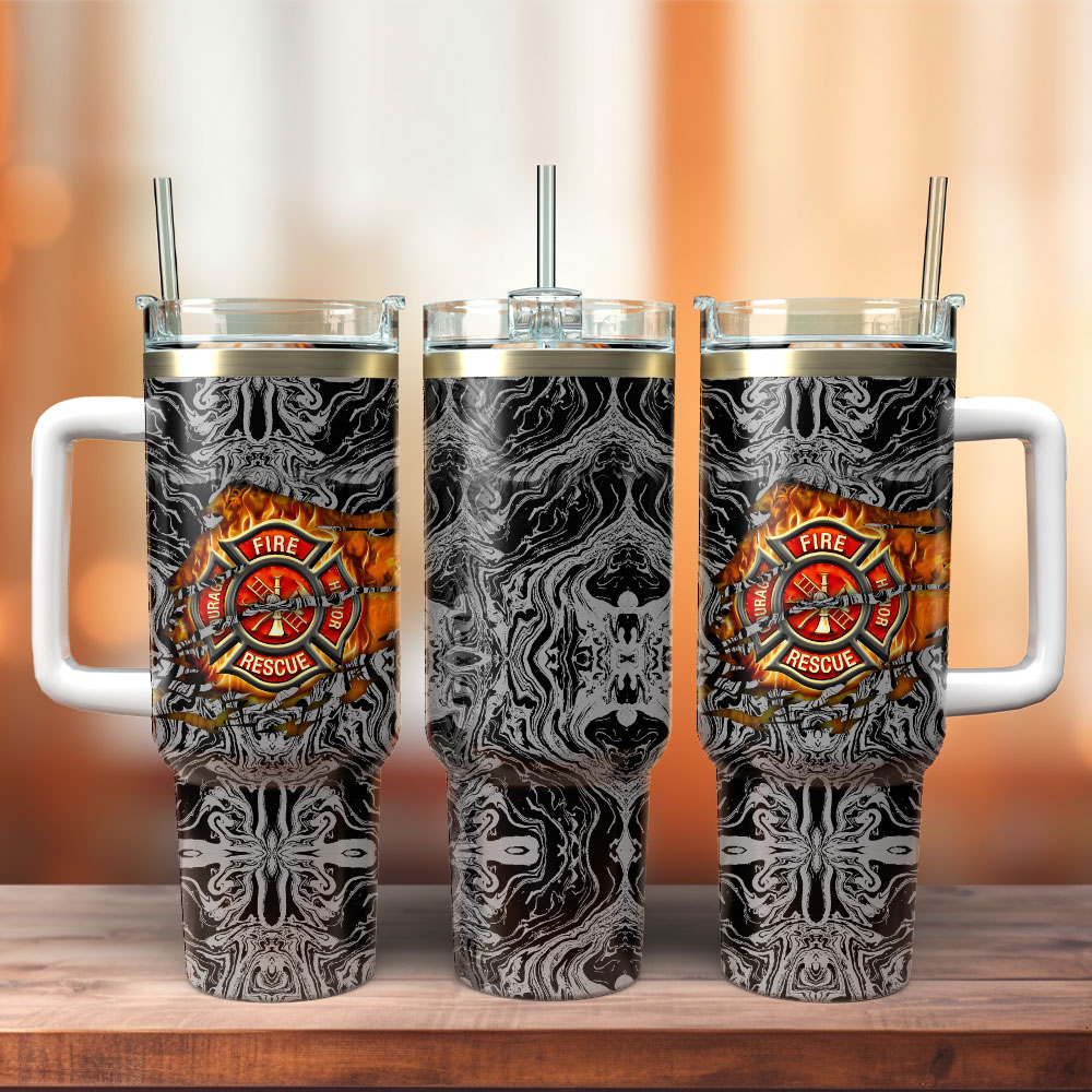 Fire Fighter Rescue Courage Honor Custom Stanley Cup 40 oz 30 oz Tumbler With HandleTVC2301247