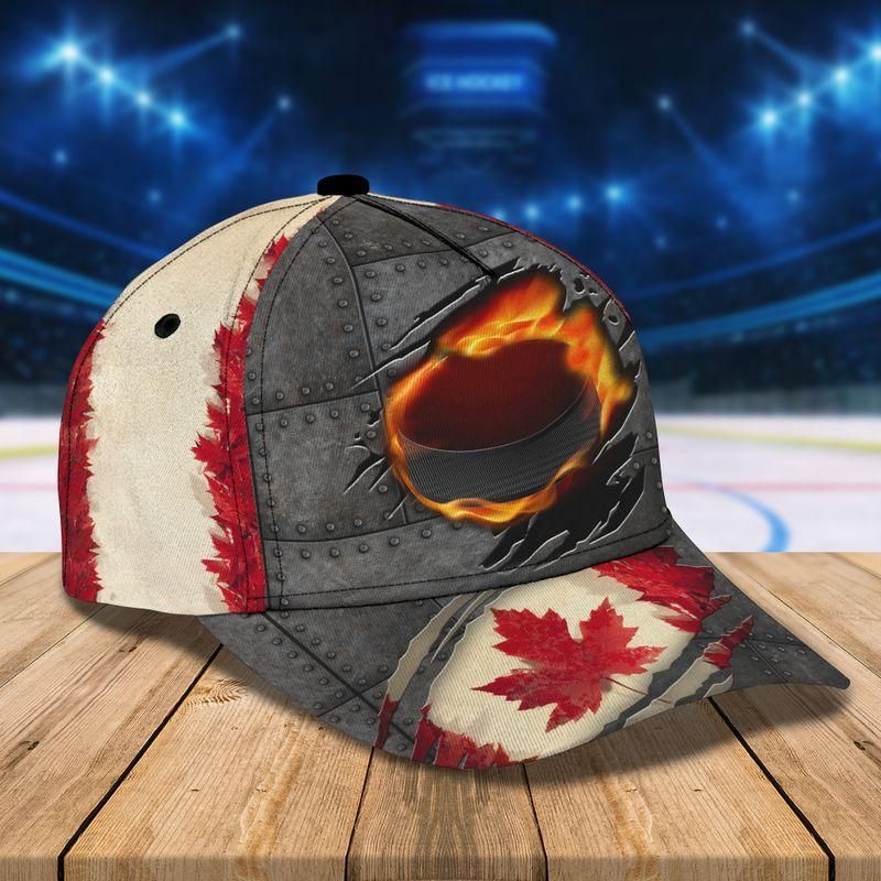 Fire Hockey Canada Classic Cap Baseball Cap Trucker Hats Custom Hats Gifts For Men & Women