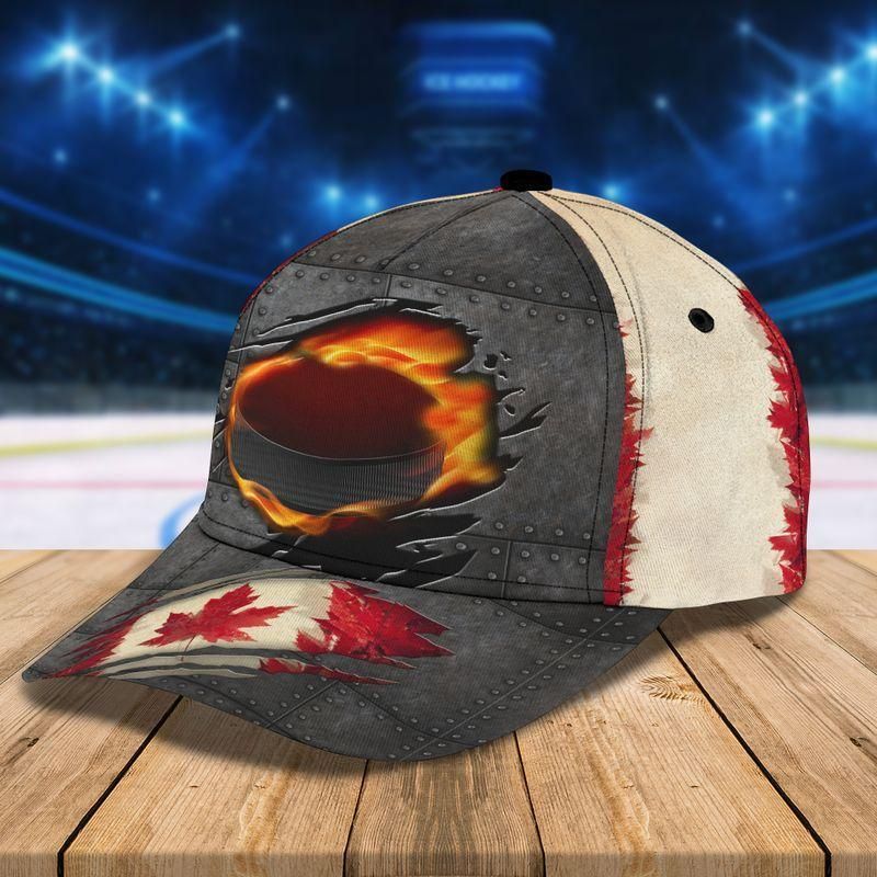 Fire Hockey Canada Classic Cap Baseball Cap Trucker Hats Custom Hats Gifts For Men & Women