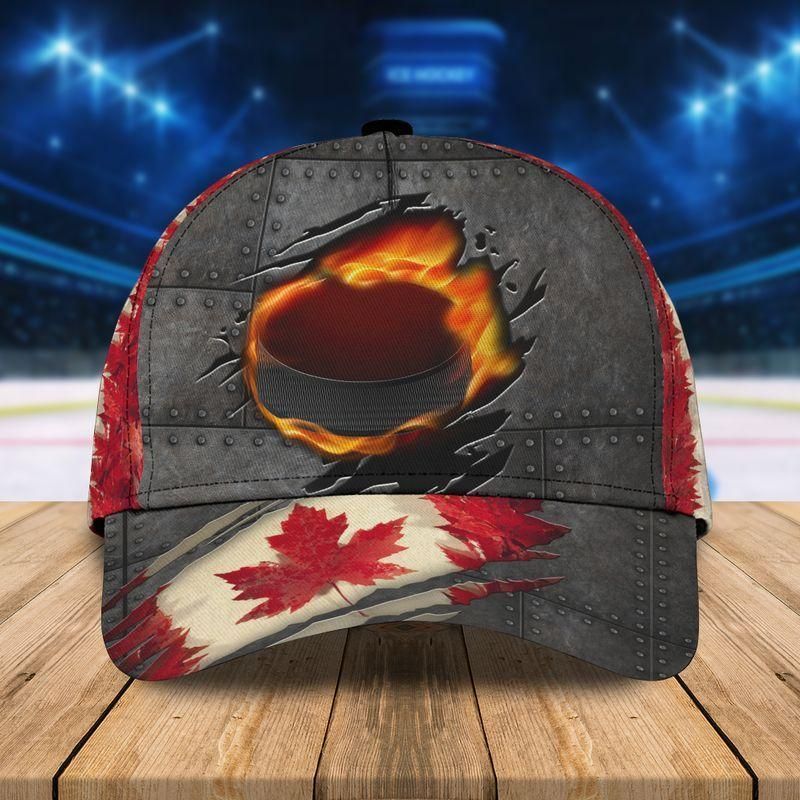 Fire Hockey Canada Classic Cap Baseball Cap Trucker Hats Custom Hats Gifts For Men & Women