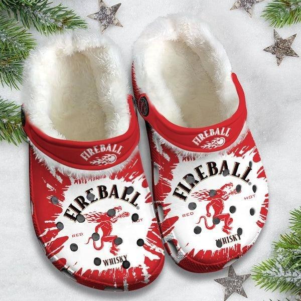 FIREBALL Whisky Crocs Crocband Fleece Lined Clogs Shoes Comfortable For Men Women and Kids In Winter