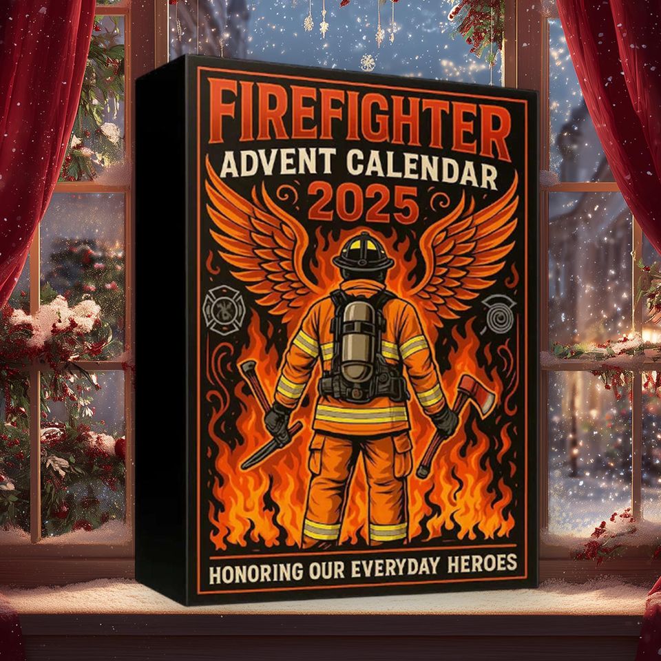 Firefighter 2025 Christmas Advent Calendar, Firemen Supporters 24-Day Countdown Ornament - Image 4