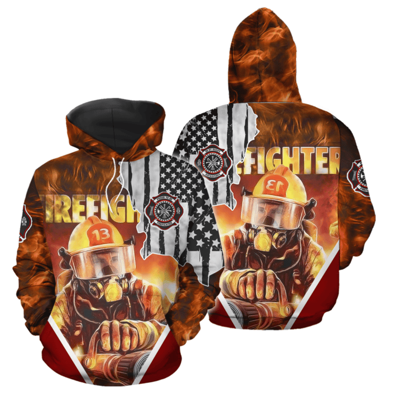 Firefighter 3D All Over Print Hoodie, Zip Hoodie