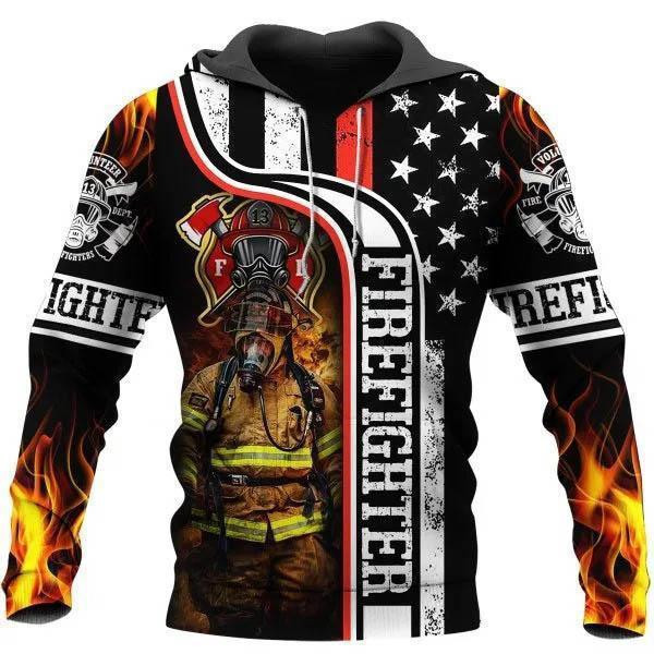 Firefighter 3D All Over Print Hoodie, Zip Hoodie