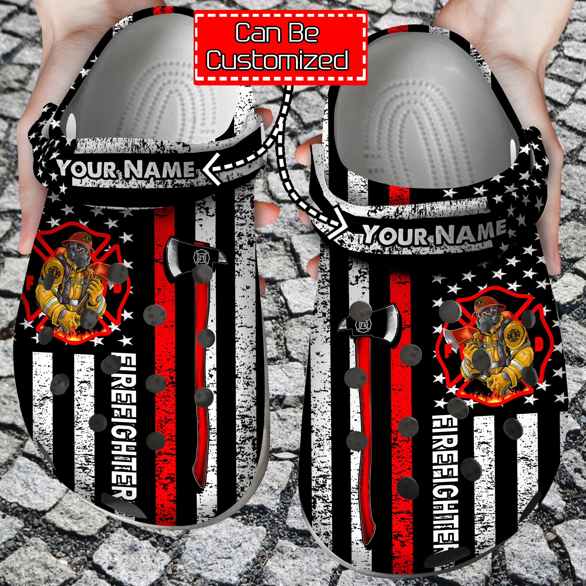 Firefighter American Firefighter Clog Shoes