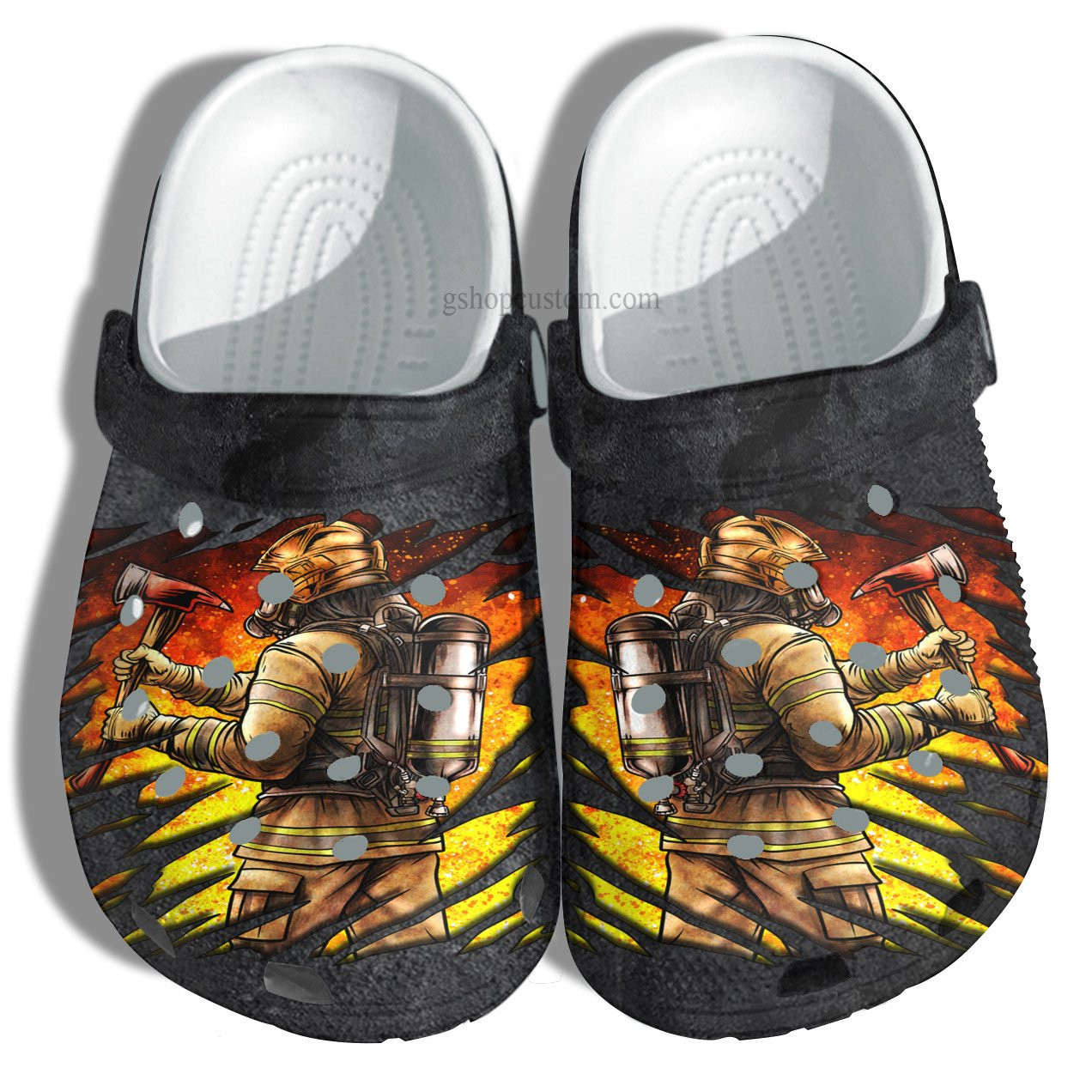 Firefighter Army Soldier 3D Shoes - Firefighter Shoes Croc Clogs